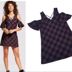 Big Strike USA plaid dress Sz M